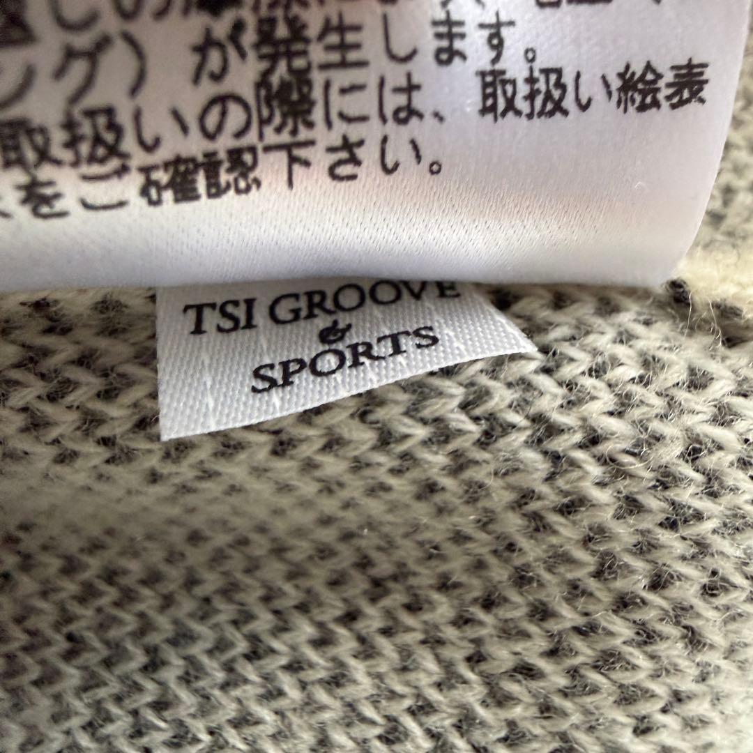 ウール100% マスターバニー　ニット　M〜L相当　総柄　オフホワイト　5