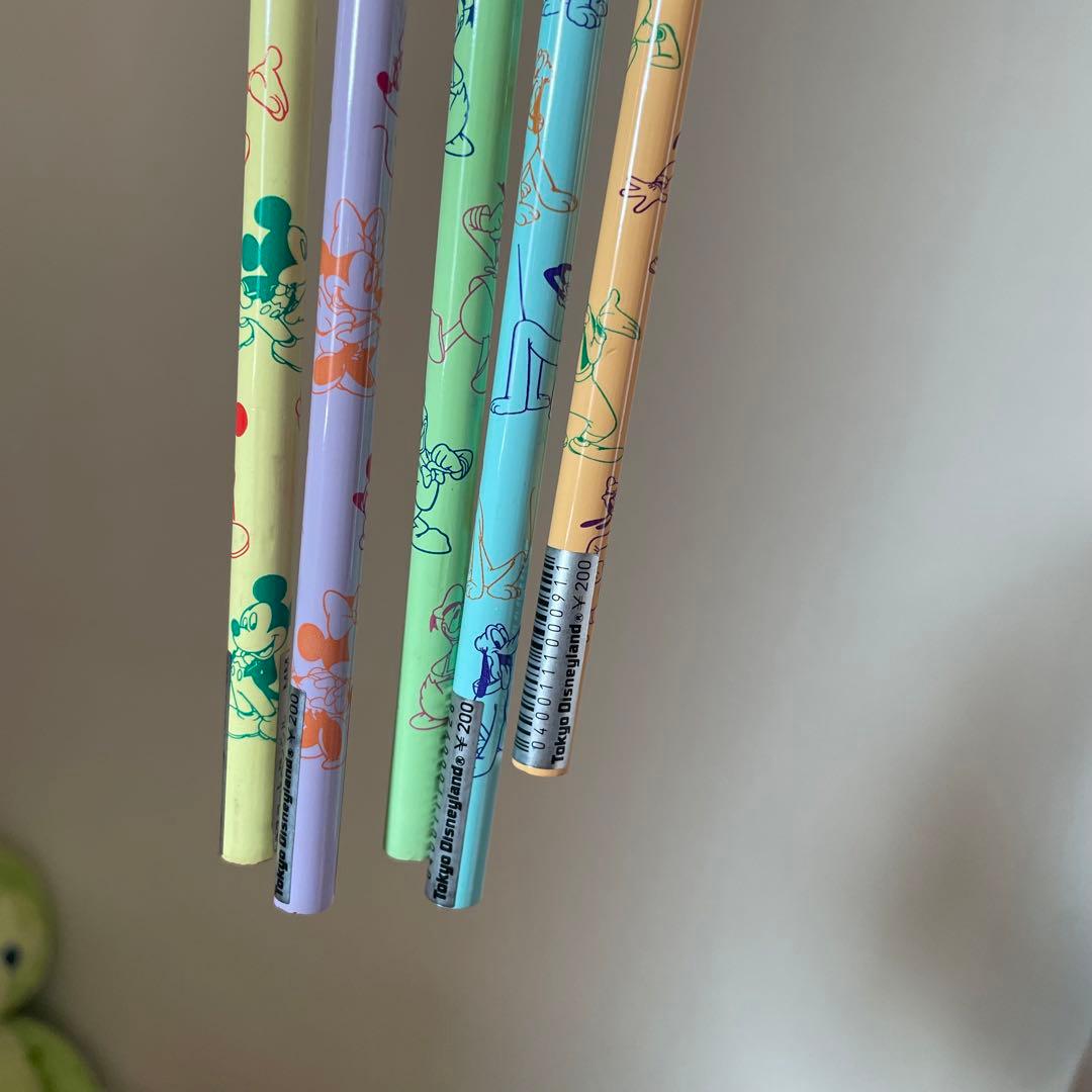 激レア マスコット鉛筆セット ディズニーランド レトロ