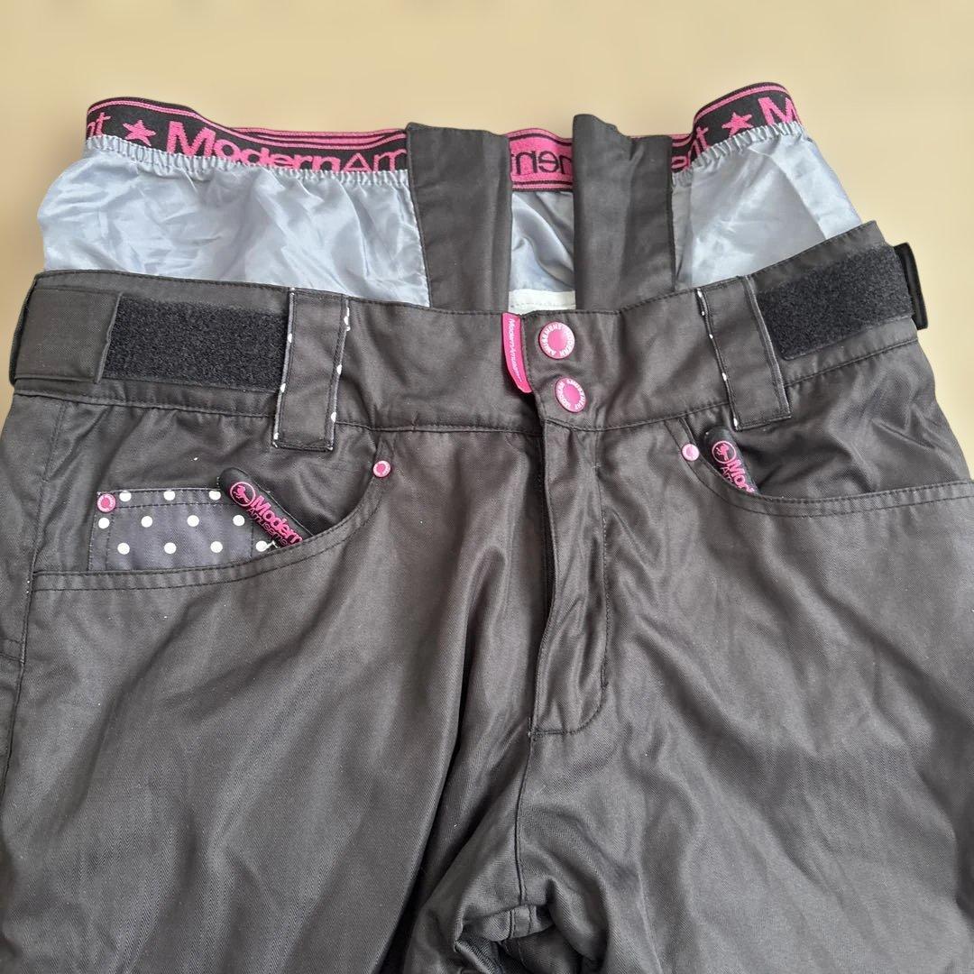 モダンアミューズメント　スノーウェア　スキー　スノボ　雪遊び　L ピンク　黒