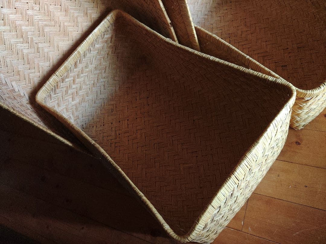 古民具 こうり レトロ　竹行李 柳行李 収納箱 衣装箱 小物入れ 雑貨