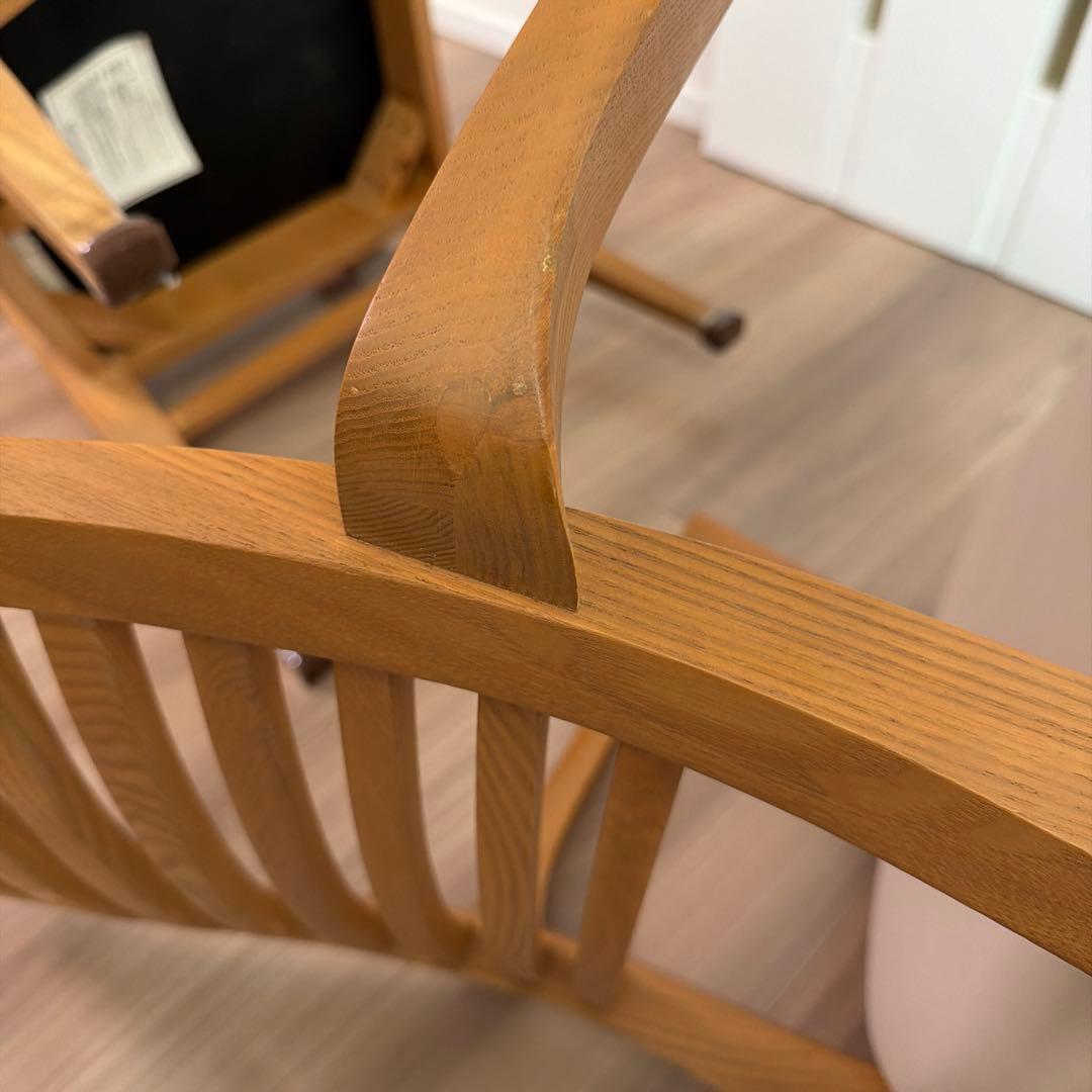 2脚値段！ニトリ ダイニングチェア ロレイン2 肘付き ライトブラウン　オシャレ