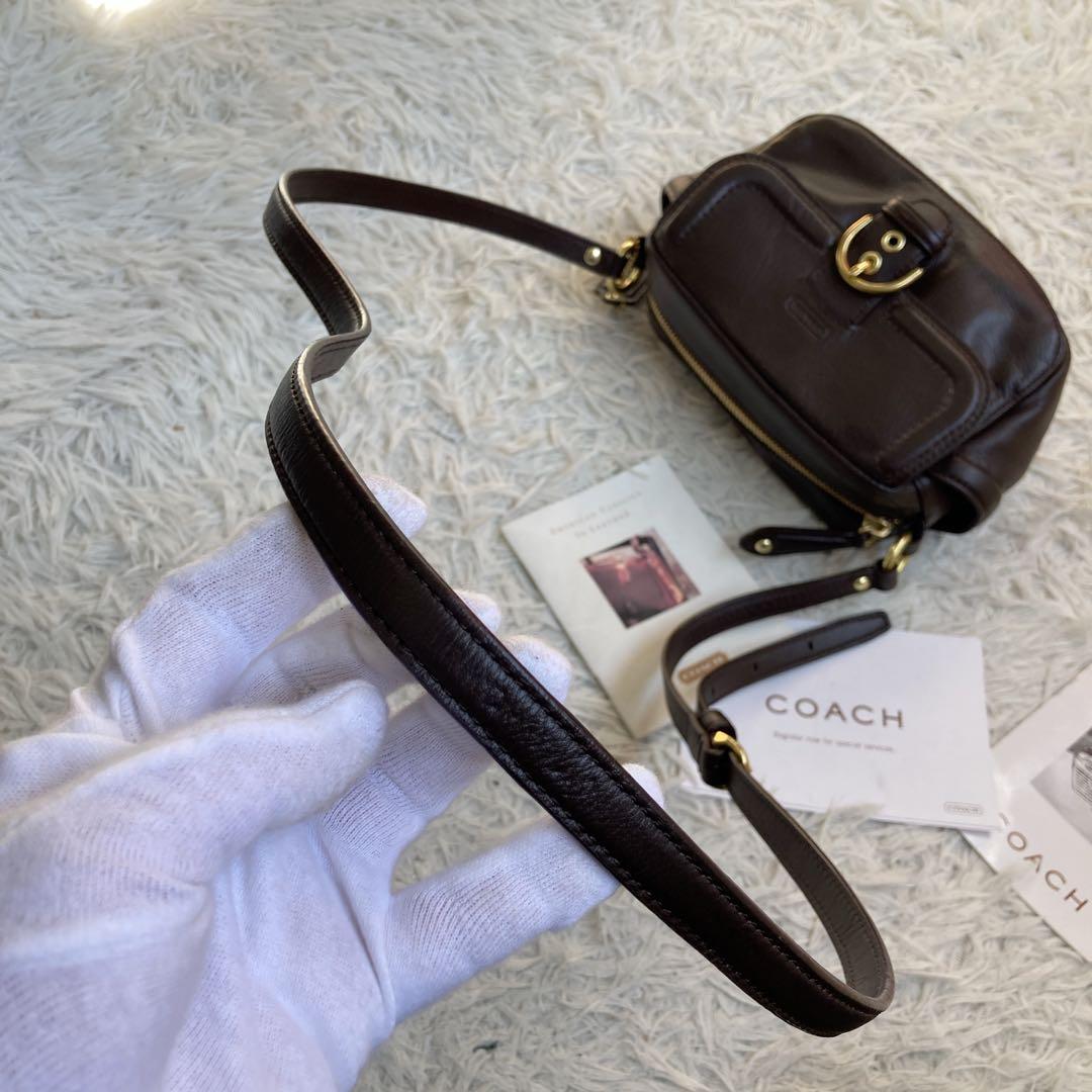 vintage coach archive y2k キャンベル カメラバッグ 茶