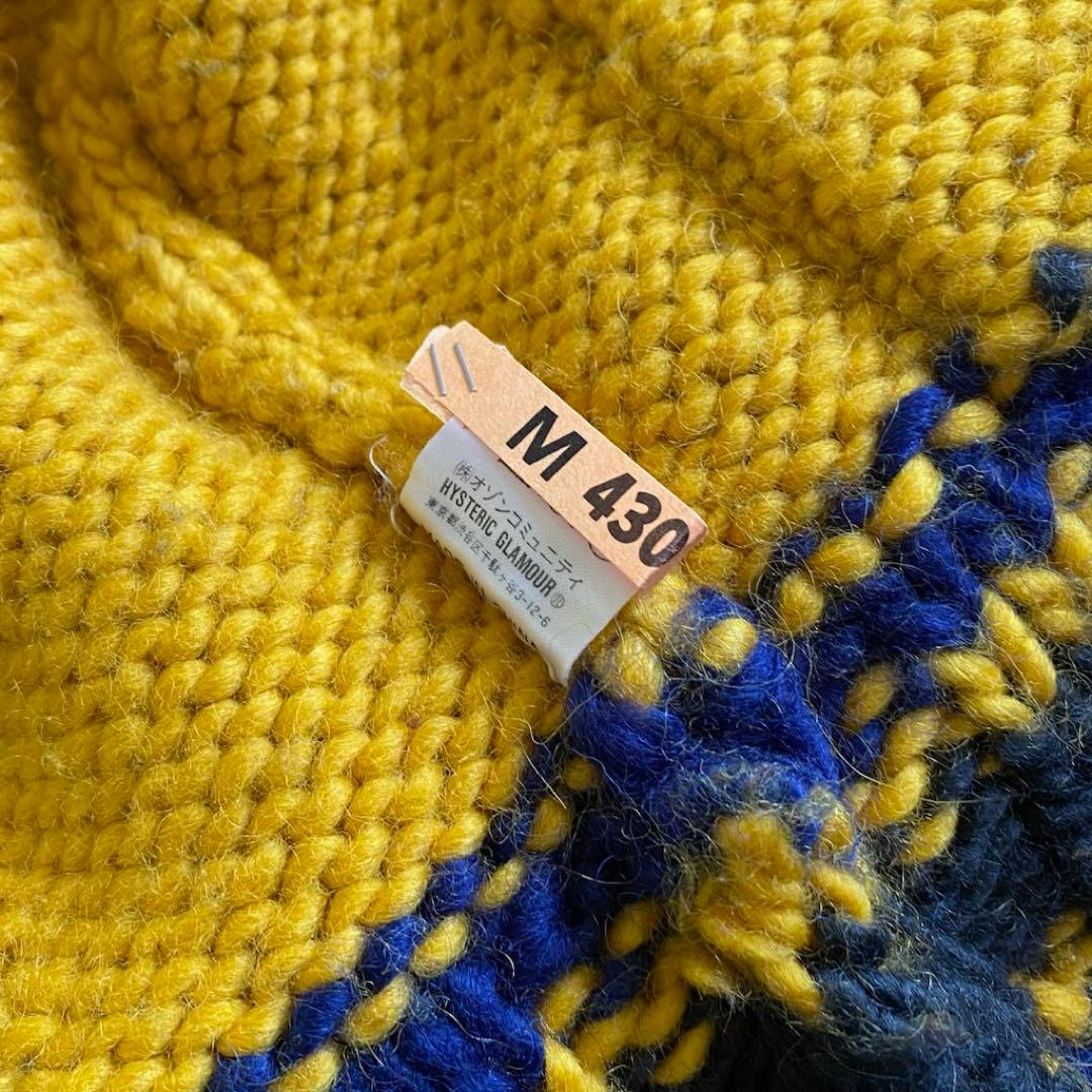 【希少】HYSTERIC GLAMOR カウチン　セーター　初期　ウール　M