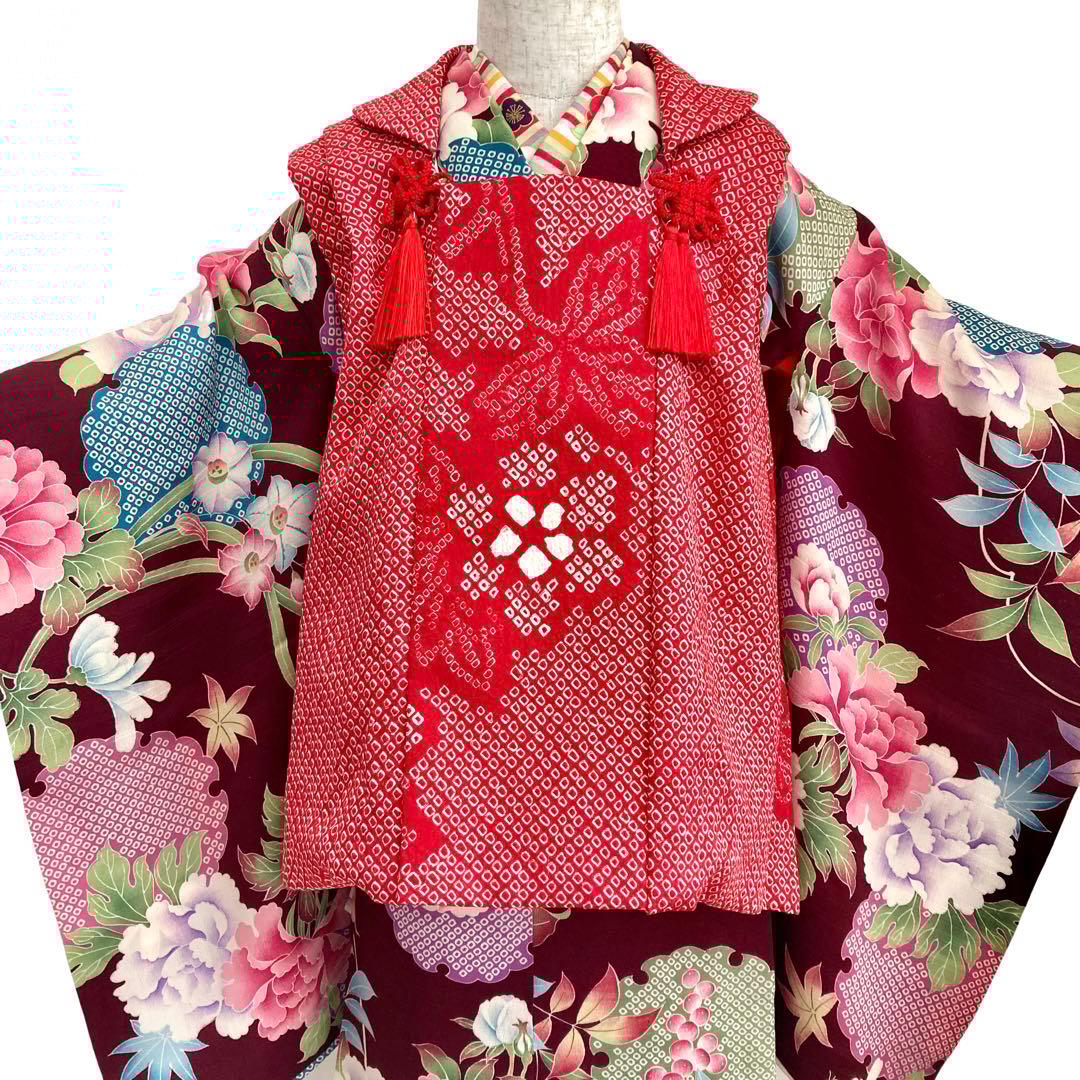 アンティーク　女の子　3歳　子供着物　七五三　NO6