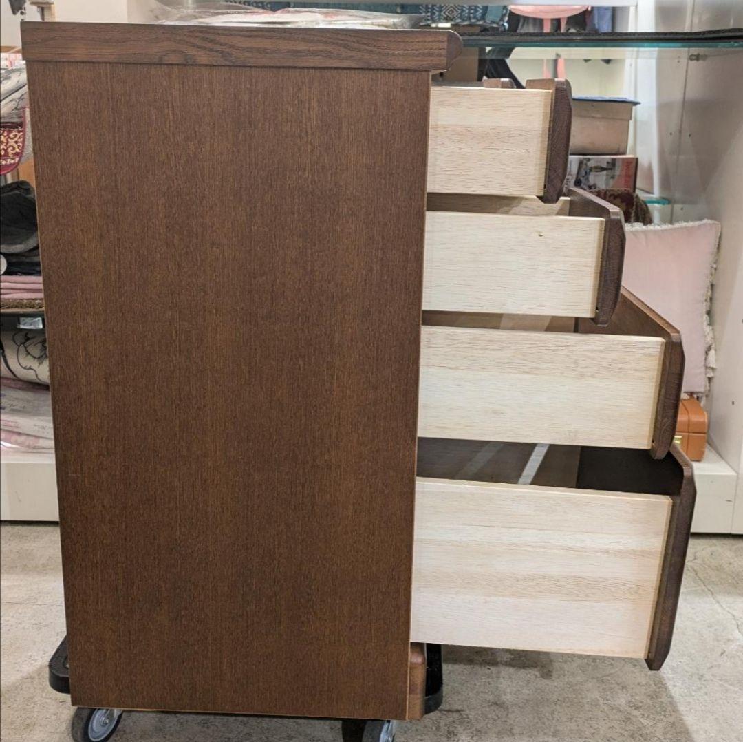 【極美品】 無垢 チェスト マルヨシ 民芸家具 4段6杯 引き出し タンス 収納