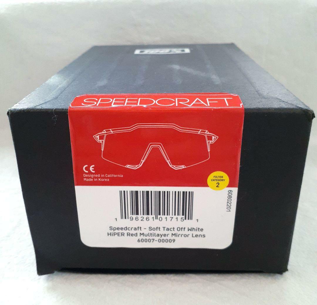 100％ Speedcraft ホワイト レッド ワンハンドレッド サングラス