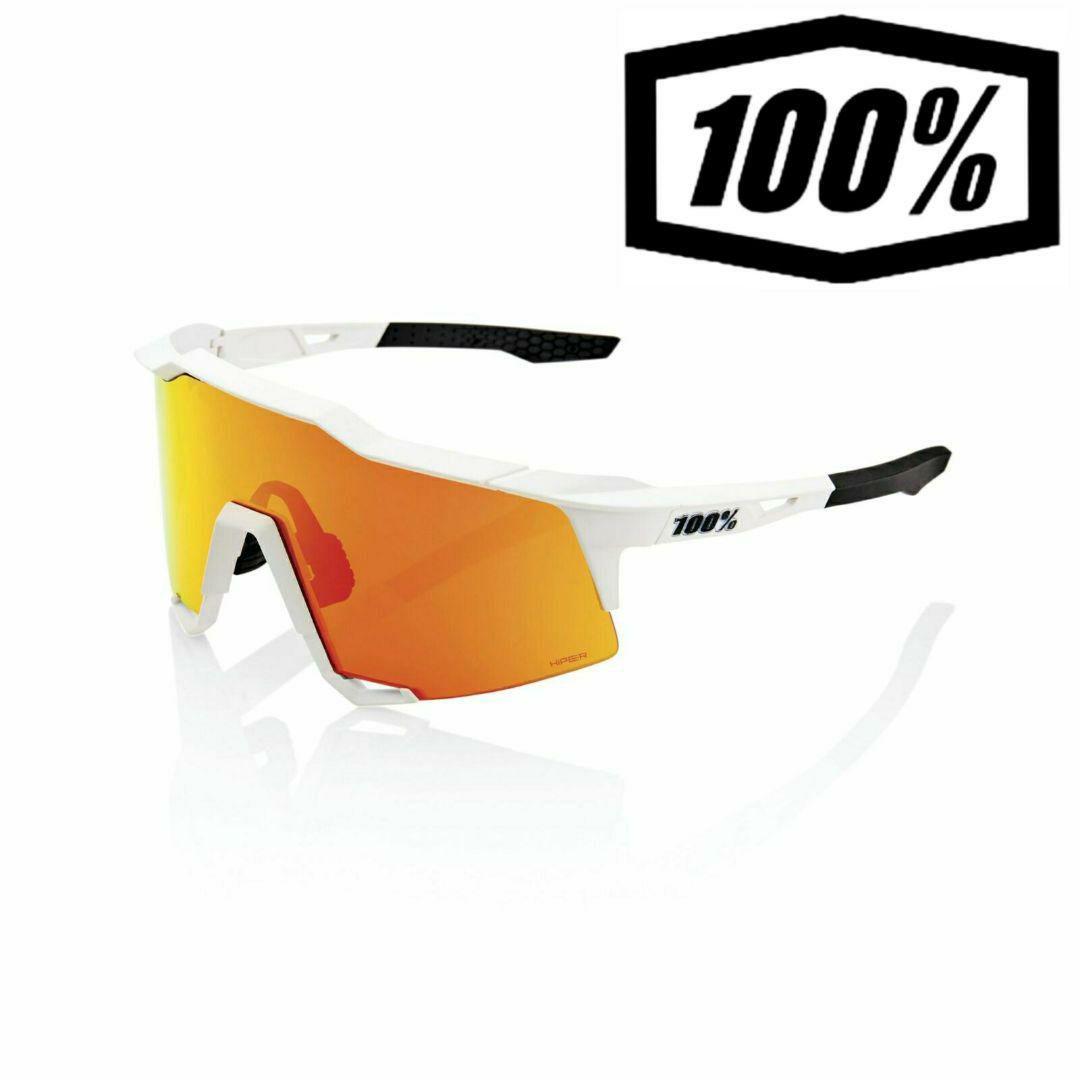 100％ Speedcraft ホワイト レッド ワンハンドレッド サングラス