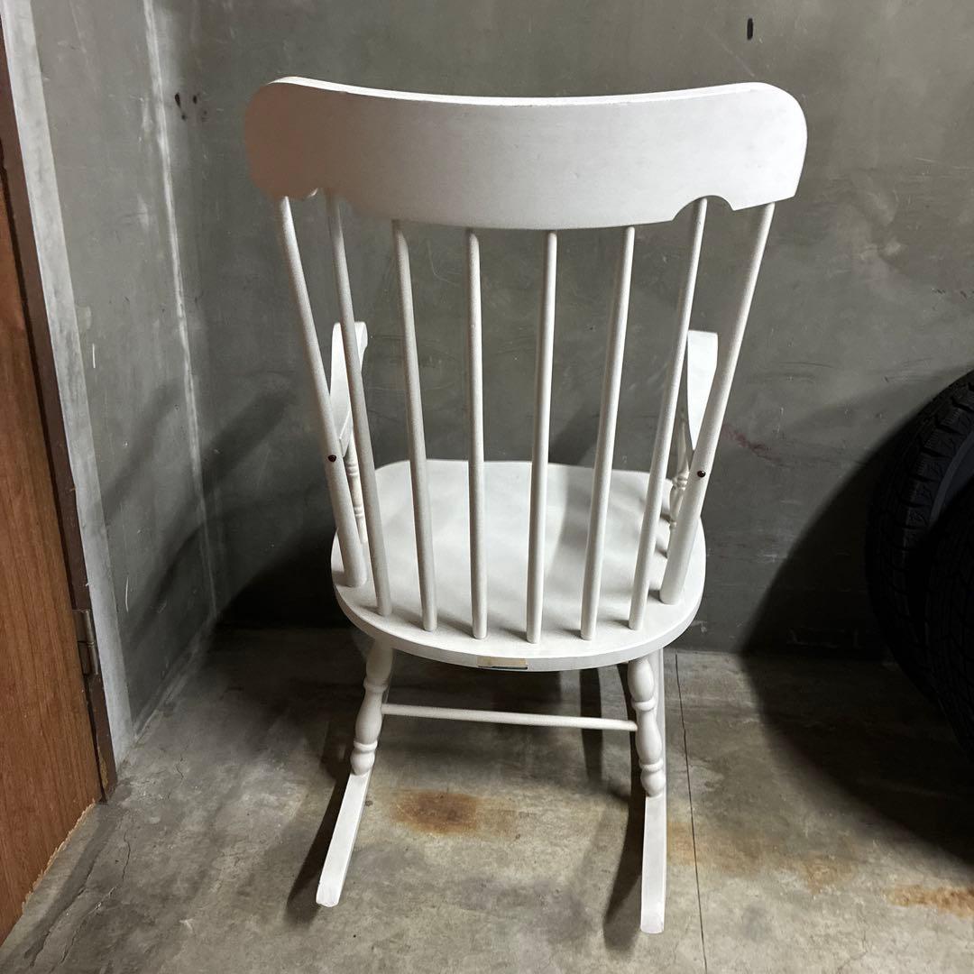 アンティーク ASAHI KYOUHAN ロッキングチェア　ホワイト 椅子 イス