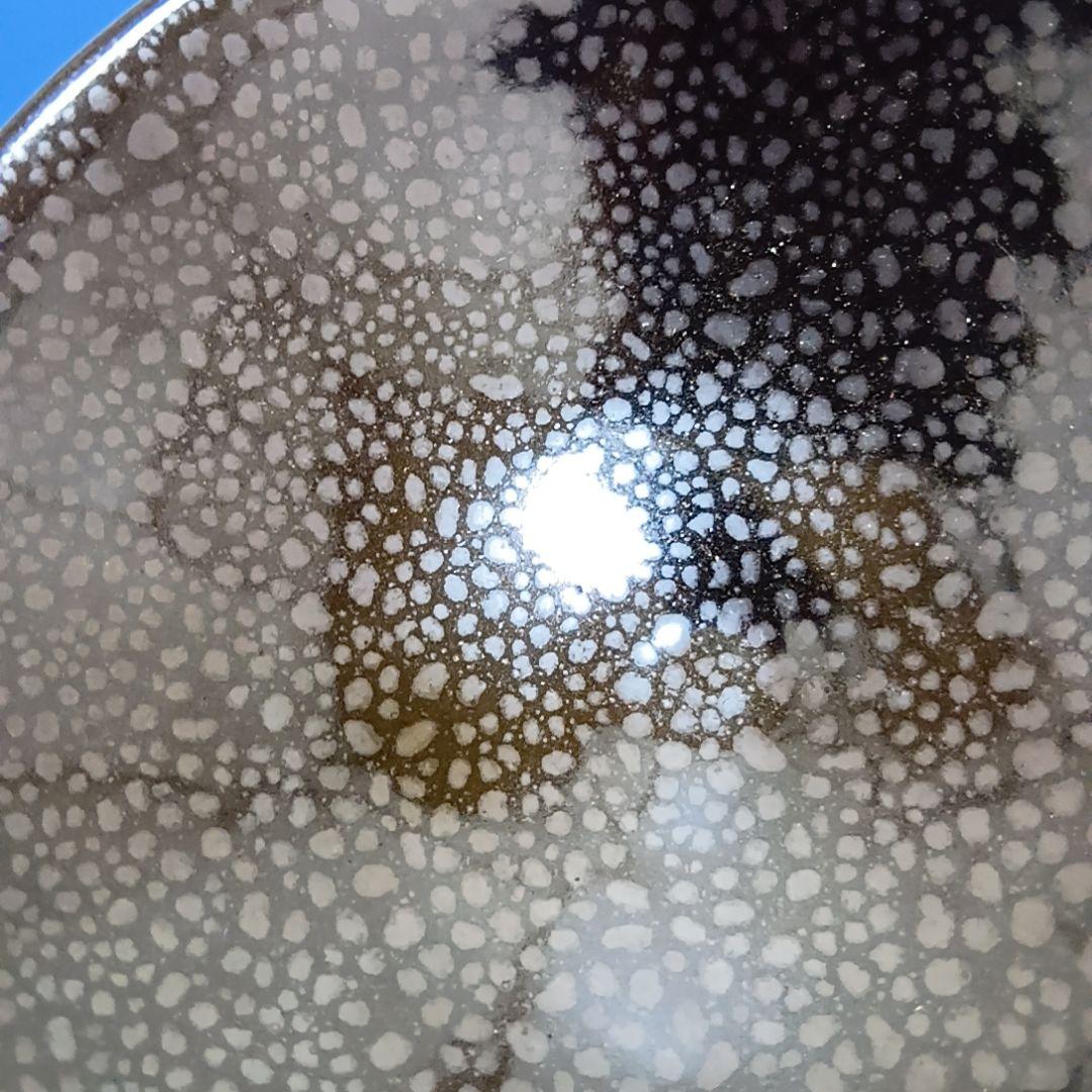 骨董品　新庄東山焼　油滴天目茶碗　五代 涌井弥瓶　 陶磁器　茶器　茶道具　茶碗