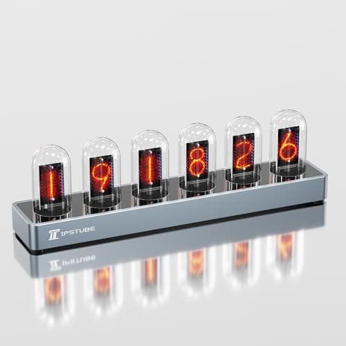 Nixie tube clock,ニキシー管クロック、デジタル写真アップロードp