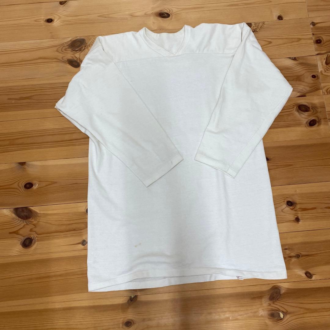 Russell フットボールTシャツ 70s 囲み金タグ　サイズXL 無地白
