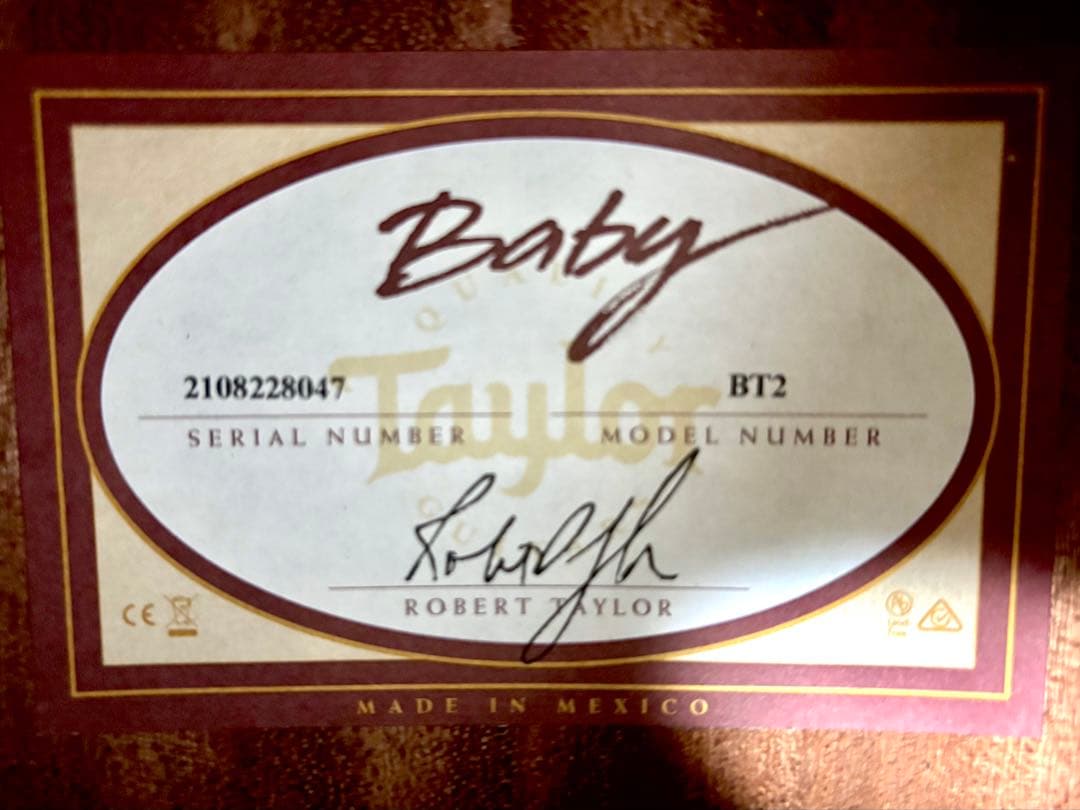 【新品弦張替済】Taylor アコギ Baby Taylor BT2