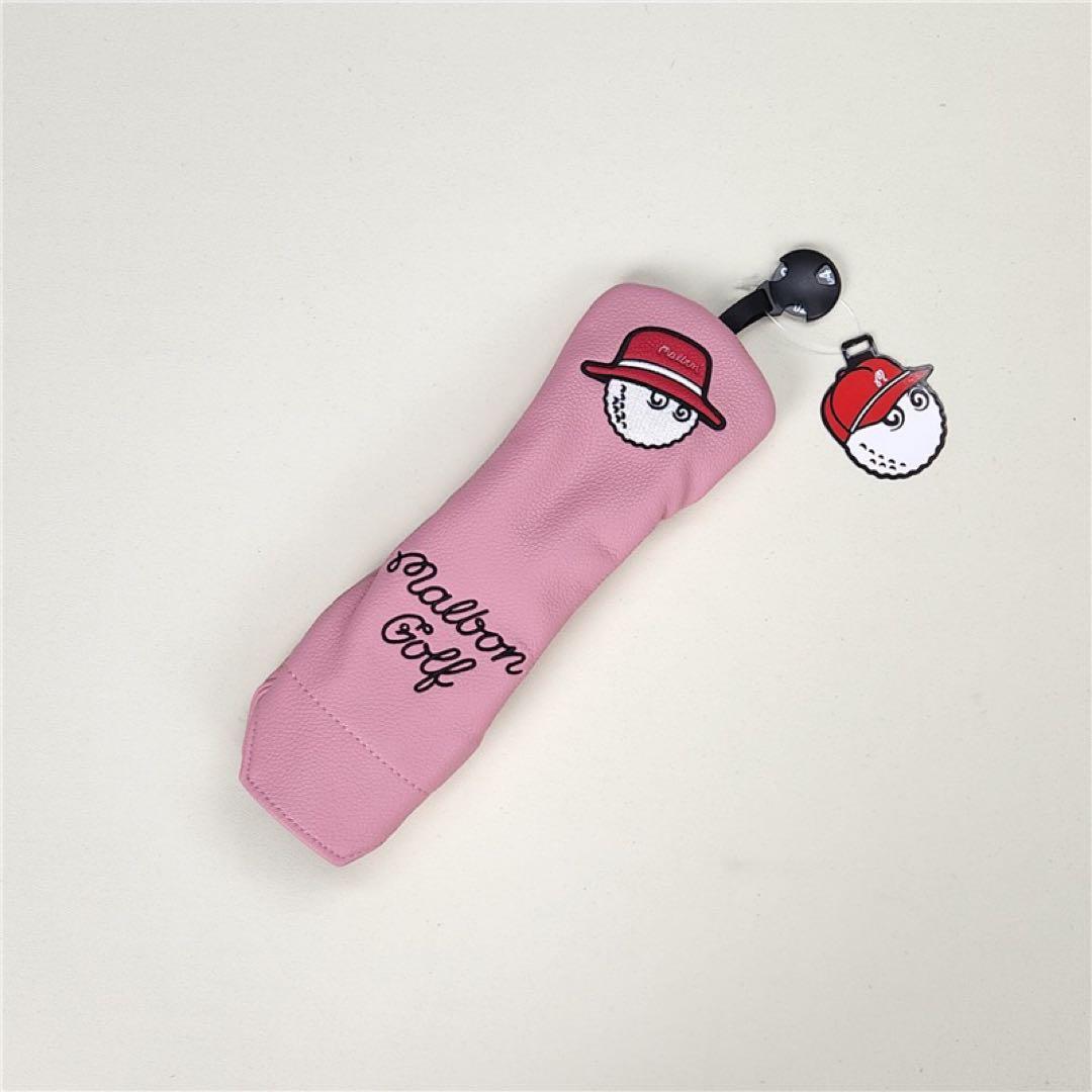 【大人気値下げ4点セット】MalbonGolfマルボンゴルフクラブカバーピンク色