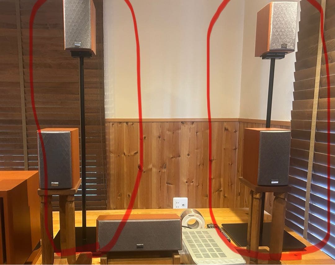 BASE-V15X 5.1chと AS-75Hと ハンドメイドスピーカースタンド