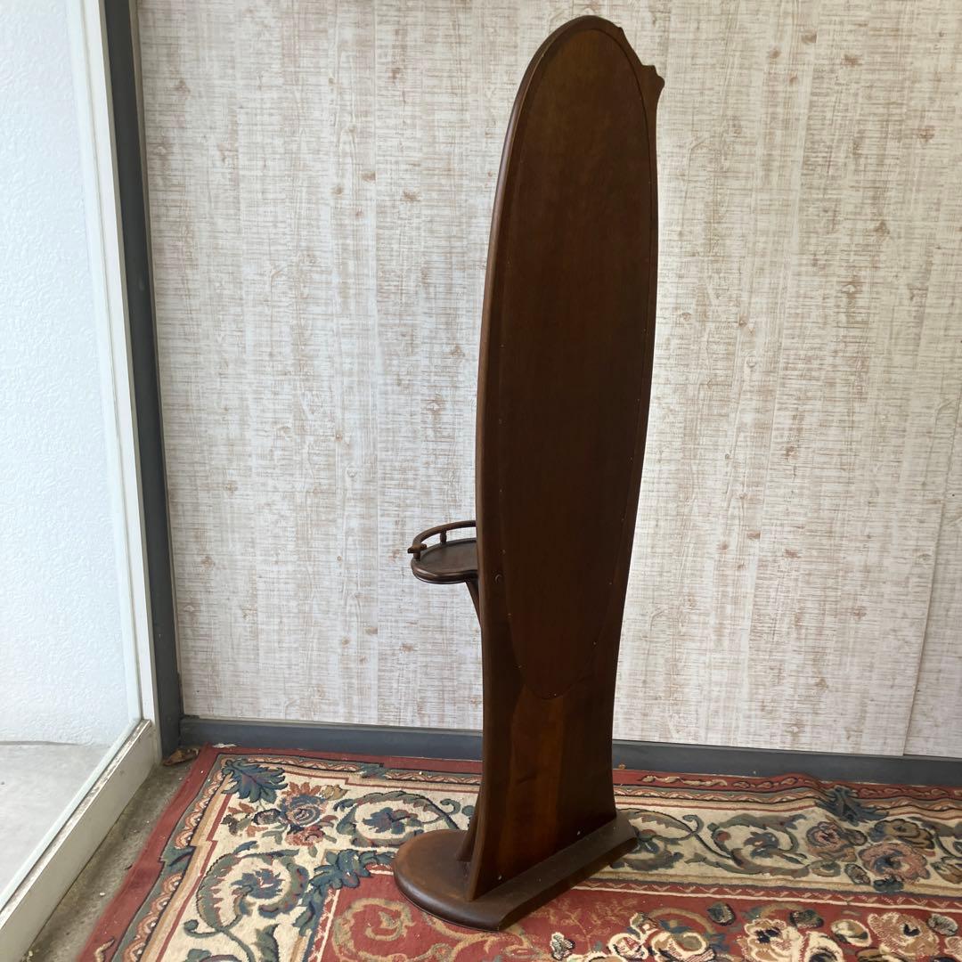 昭和レトロ 松永工房 カンティーニュ 木製姿見 全身鏡 スタンドミラー 古家具