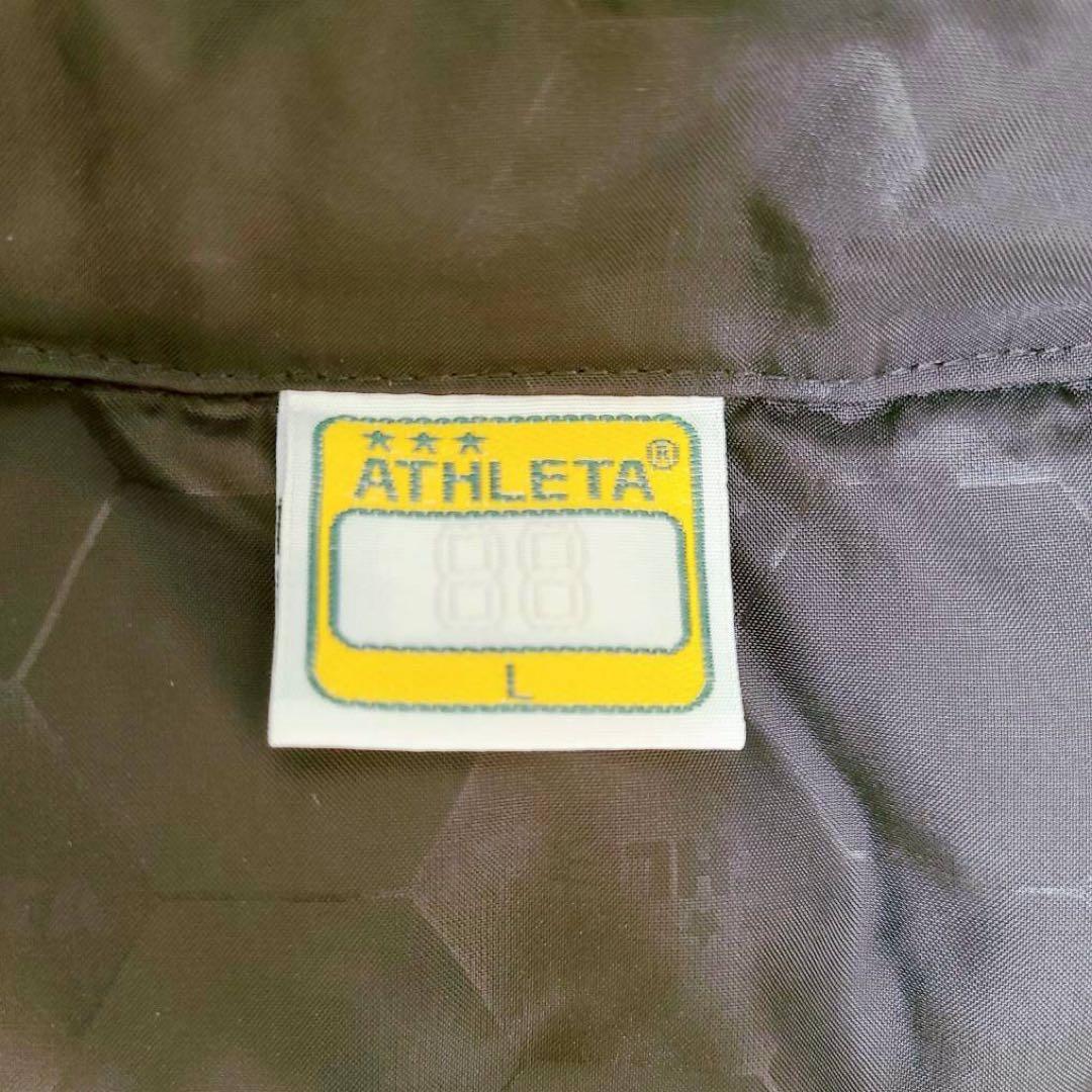 美品 【アスレタ】 ベンチコート フェイクダウン （L） 迷彩柄 サッカー防寒