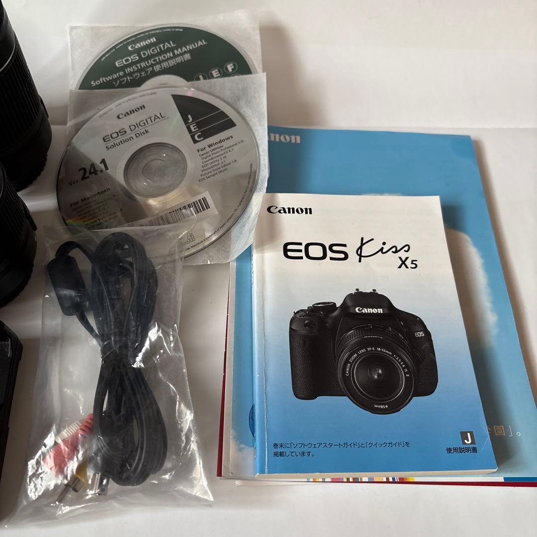 Canon EOS Kiss X5 本体とレンズ2本セット