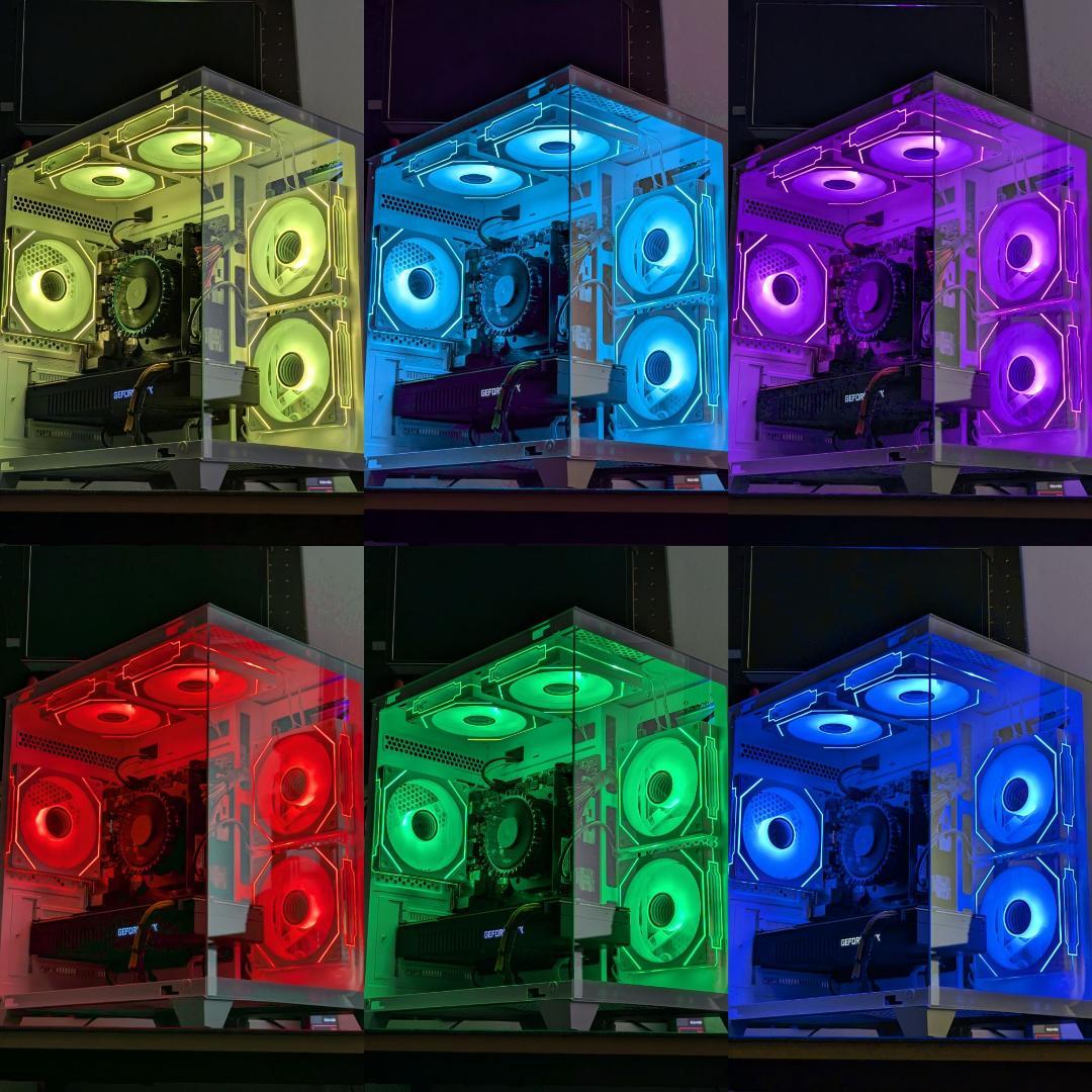 【新品パーツ】白い光る✨ゲーミングPC✨フルセット✨RTX3080@