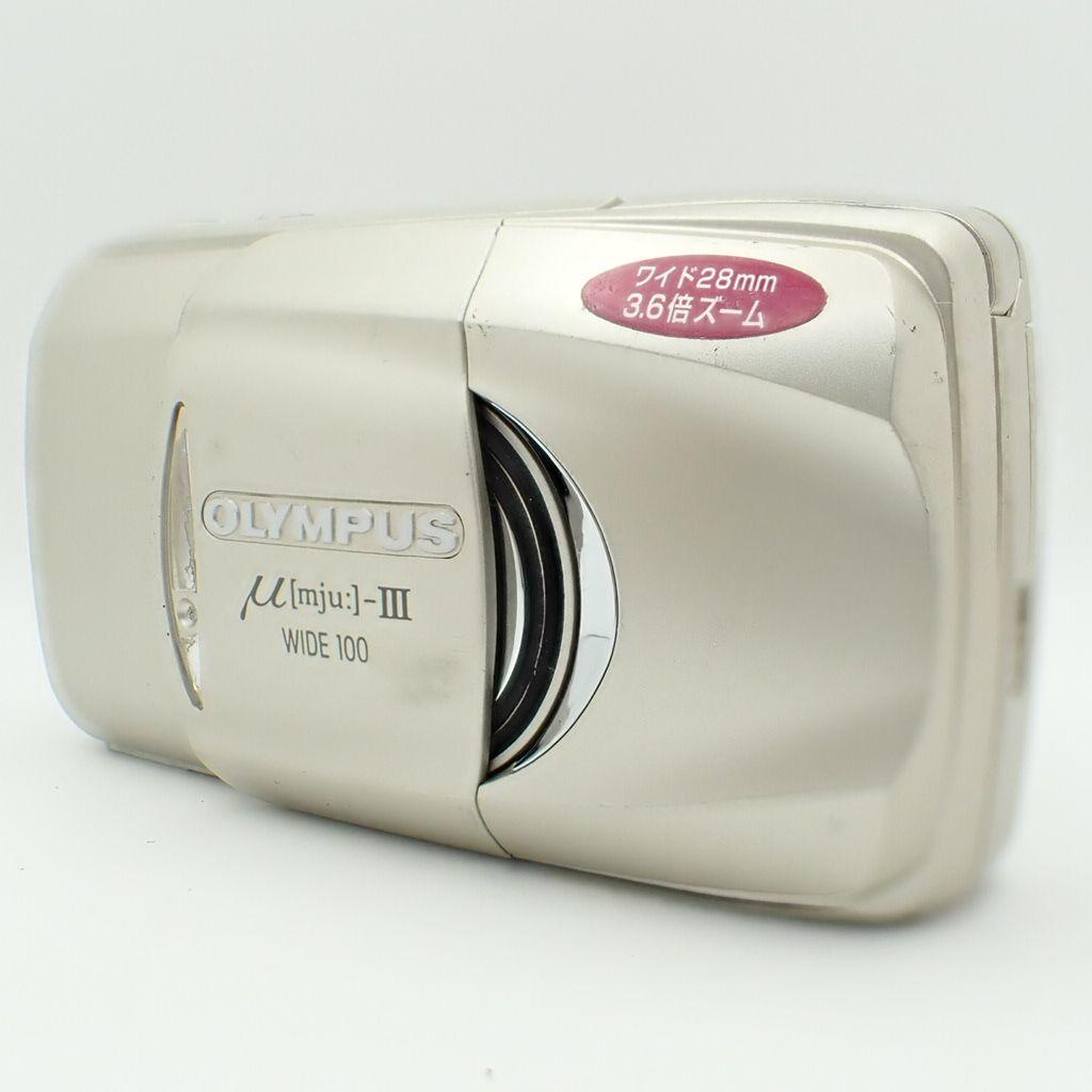 【撮影可能訳アリ品】OLYMPUS μ-Ⅲ WIDE 100 新品電池付き