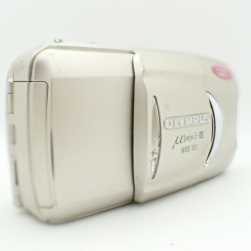 【撮影可能訳アリ品】OLYMPUS μ-Ⅲ WIDE 100 新品電池付き