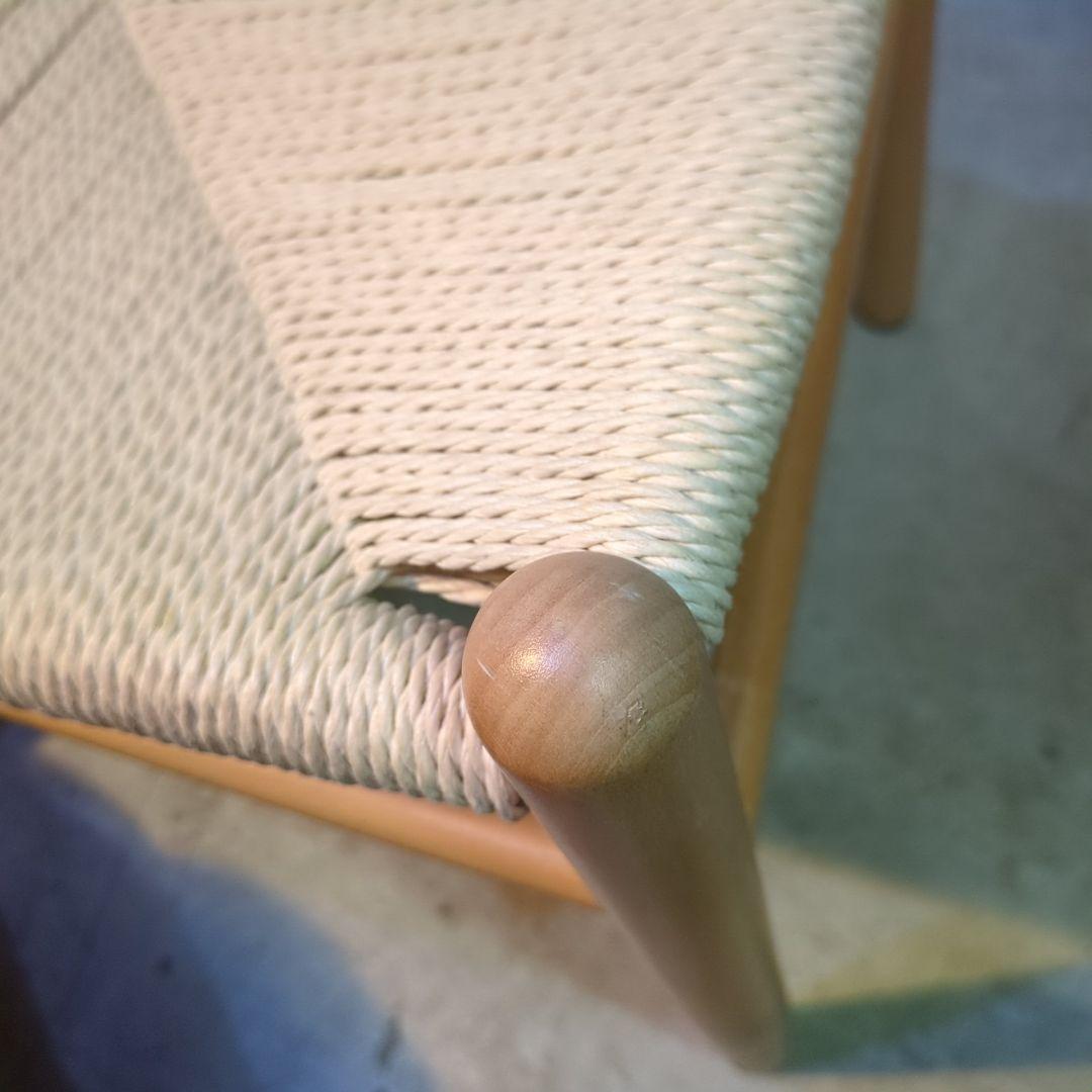 ペーパーコード 天然木アームチェア ダイニングチェア Yチェア風 曲木 ④