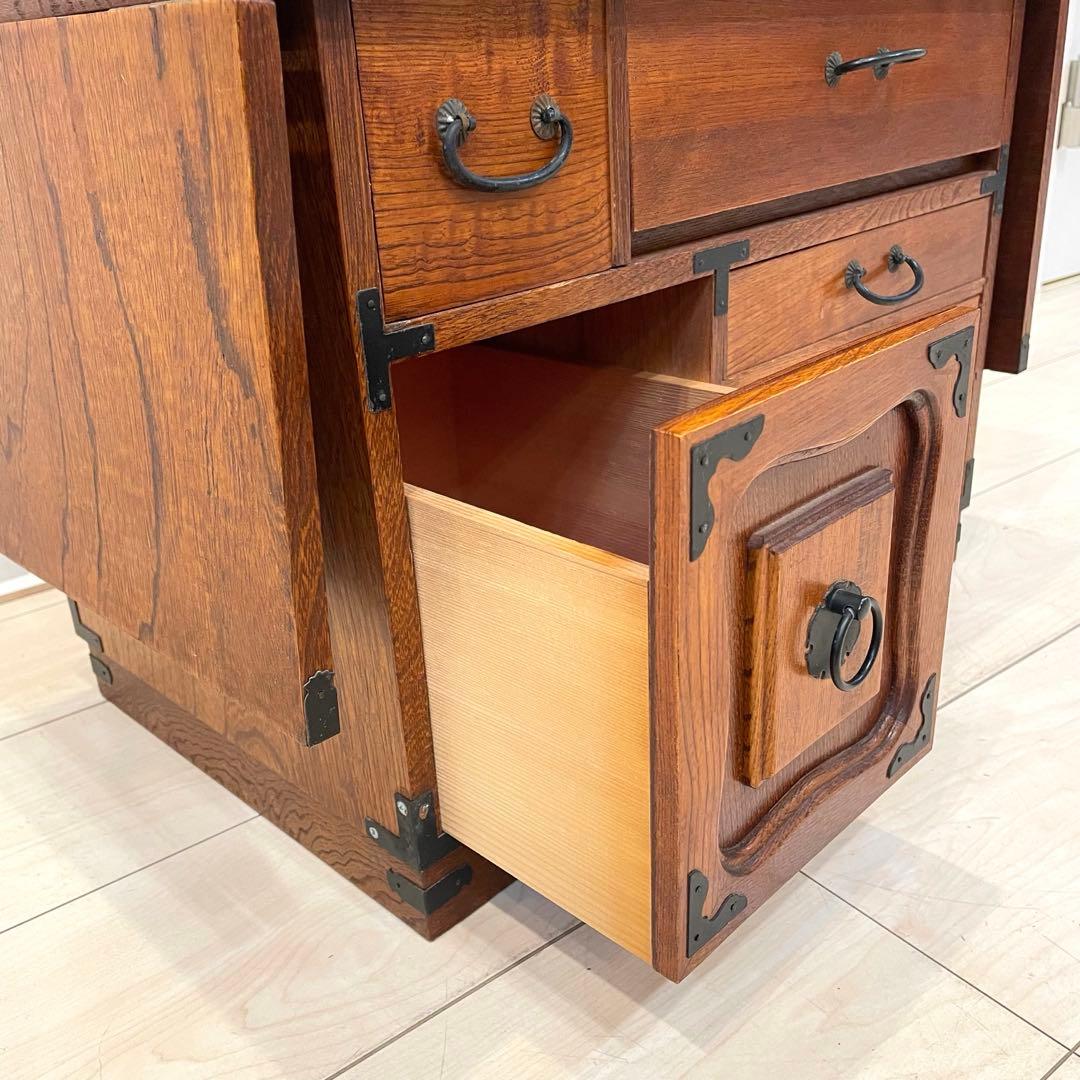 【美品】和裁机 ソーイングデスク 昭和レトロ 木製 裁縫机 折りたたみ テーブル