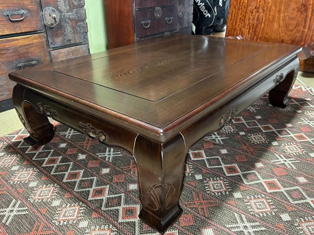 カリモク　座卓　ローテーブル　小ぶり　昭和レトロ　ちゃぶ台