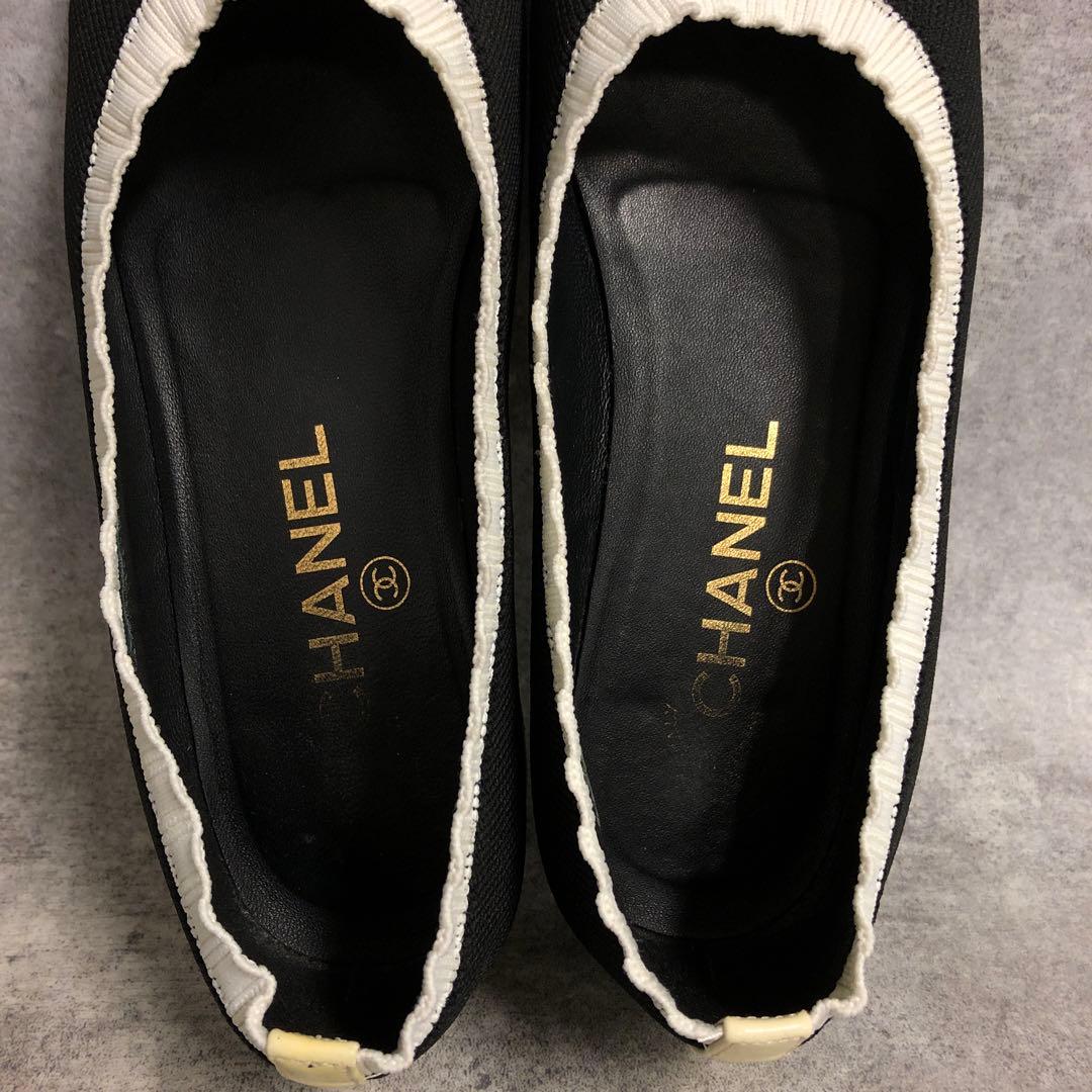 ■ CHANEL シャネル パンプス バレエシューズ G34350 ココマーク