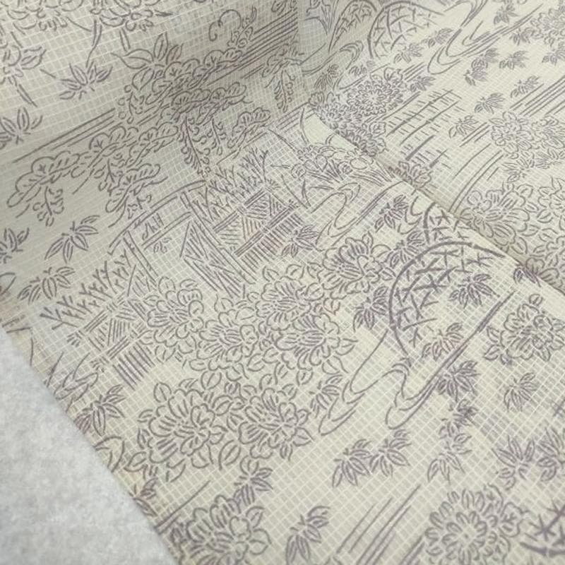 Club藤★夏 絹紅梅 小紋 浴衣 友禅文様 カジュアル 御仕立上り（3438）