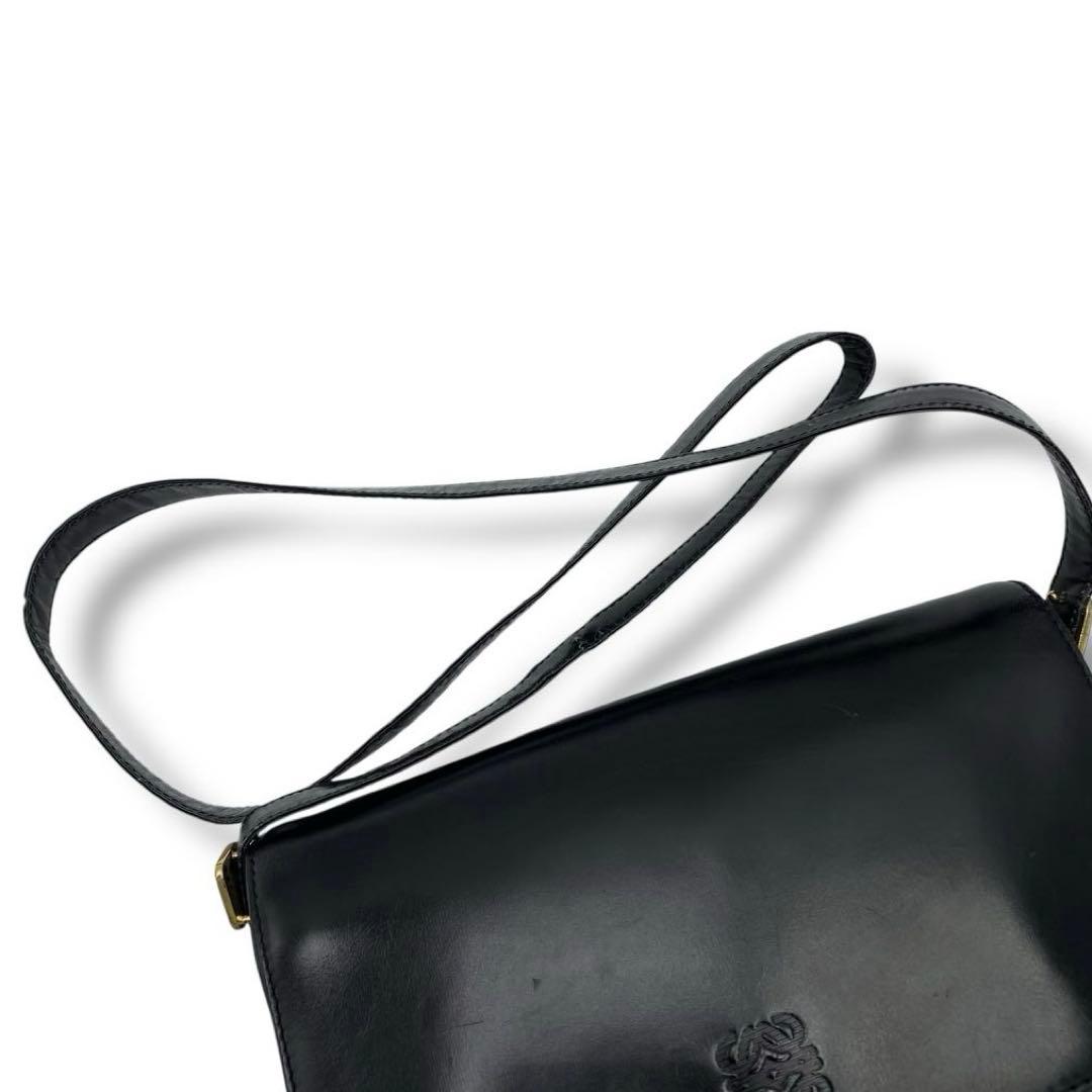 良品 LOEWE ロエベ アナグラム レザー ショルダーバッグ Vintage