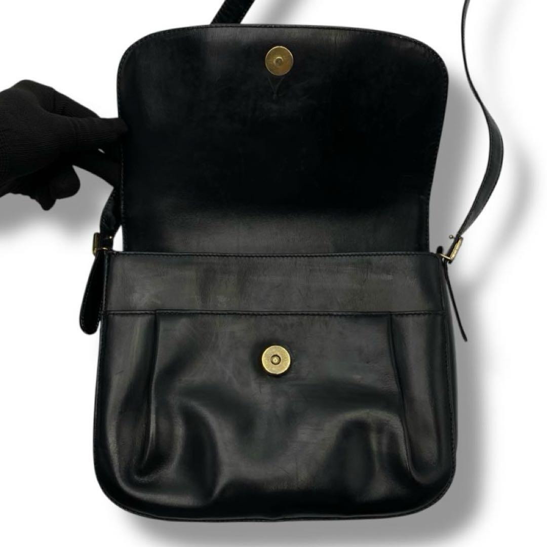 良品 LOEWE ロエベ アナグラム レザー ショルダーバッグ Vintage