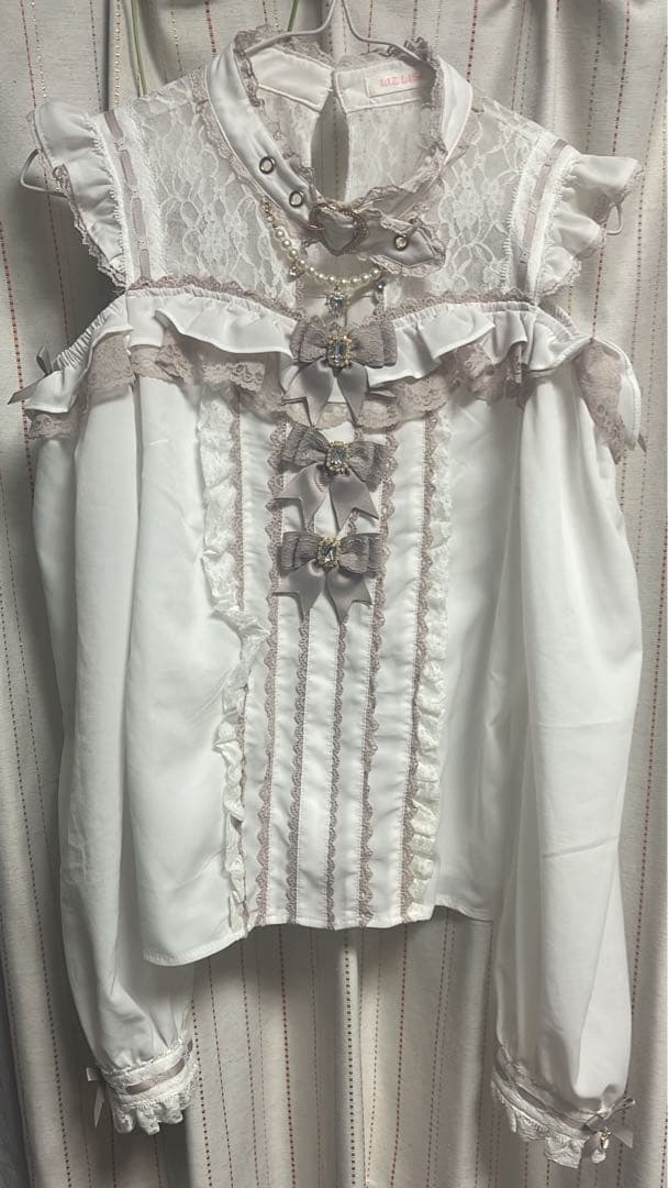 LIZLISA リズリサ　トップス　3つリボンフロントチョーカーブラウス