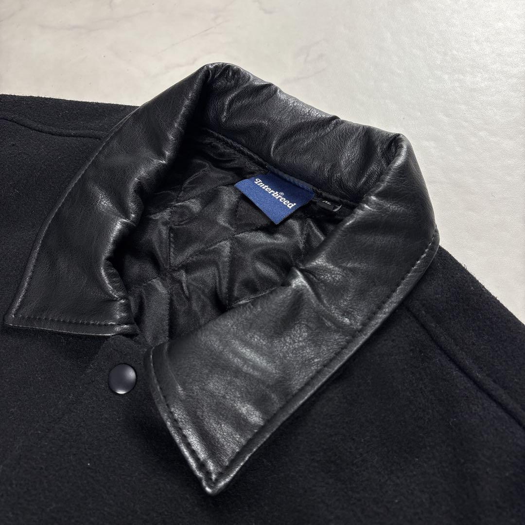 INTERBREED RAW Varsity スタジャン XL 刺繍 黒