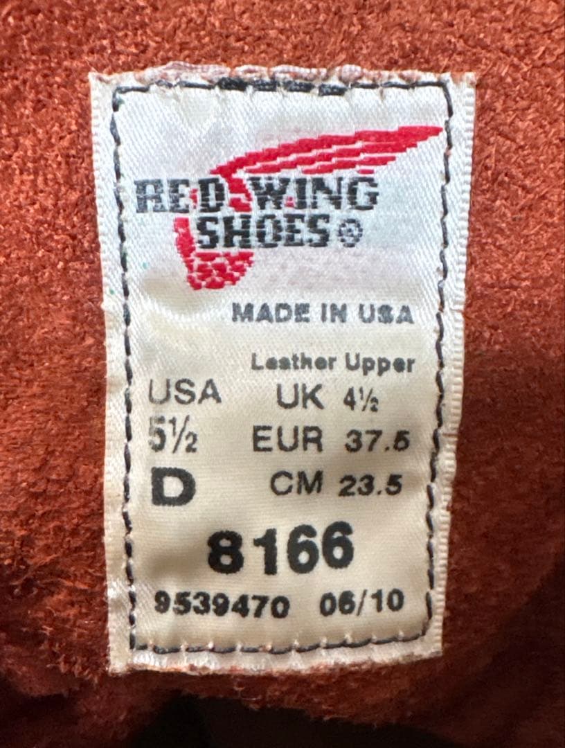 RED WING 8166 US5.5D プレーントゥ クラシックラウンド