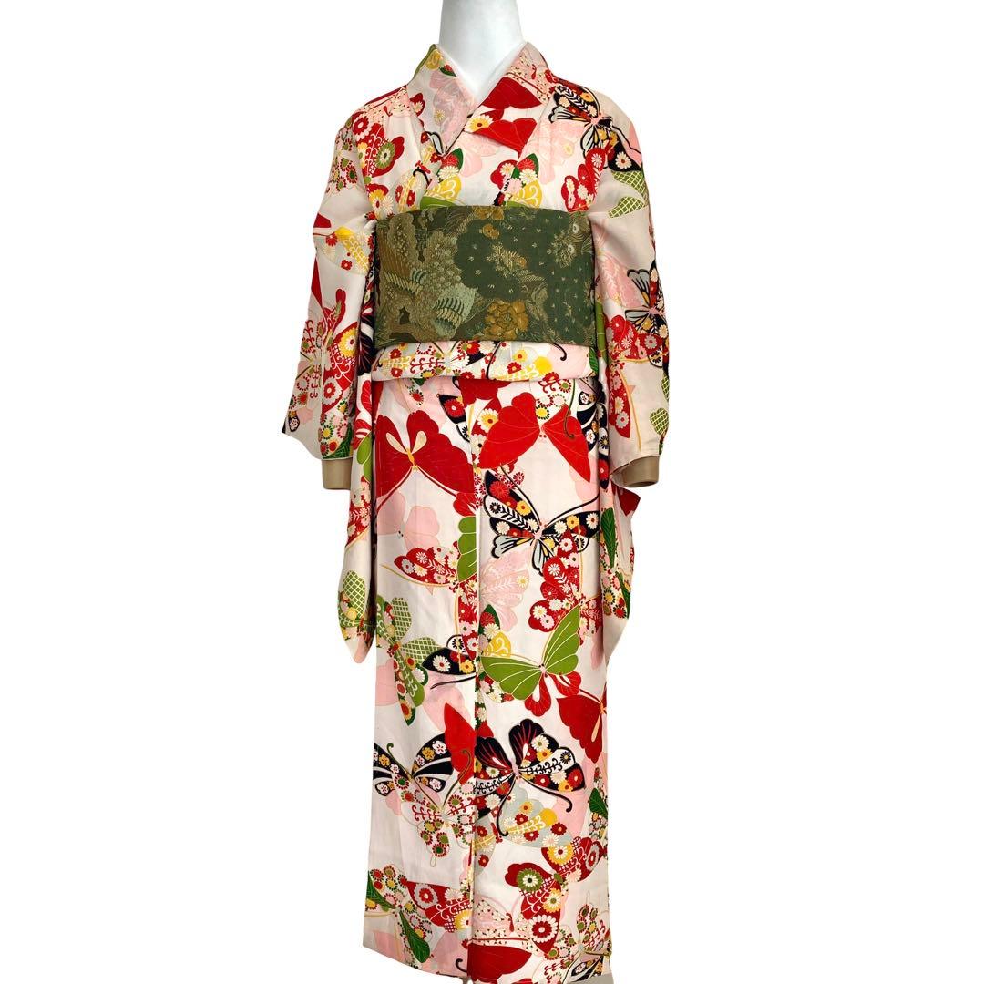 仕付け糸付き　セミアンティーク 女の子　ジュニア　大人　着物　NO6