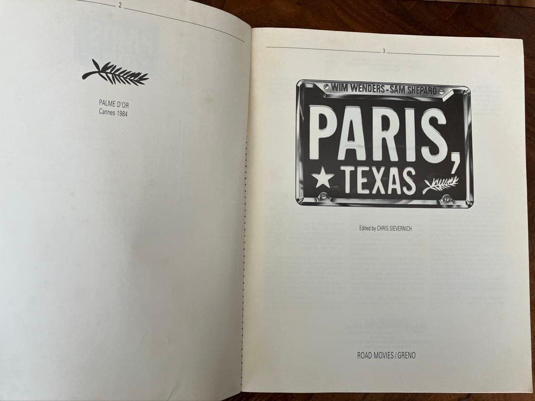 PARIS,TEXAS 写真集 Wim Wenders Ry Cooder