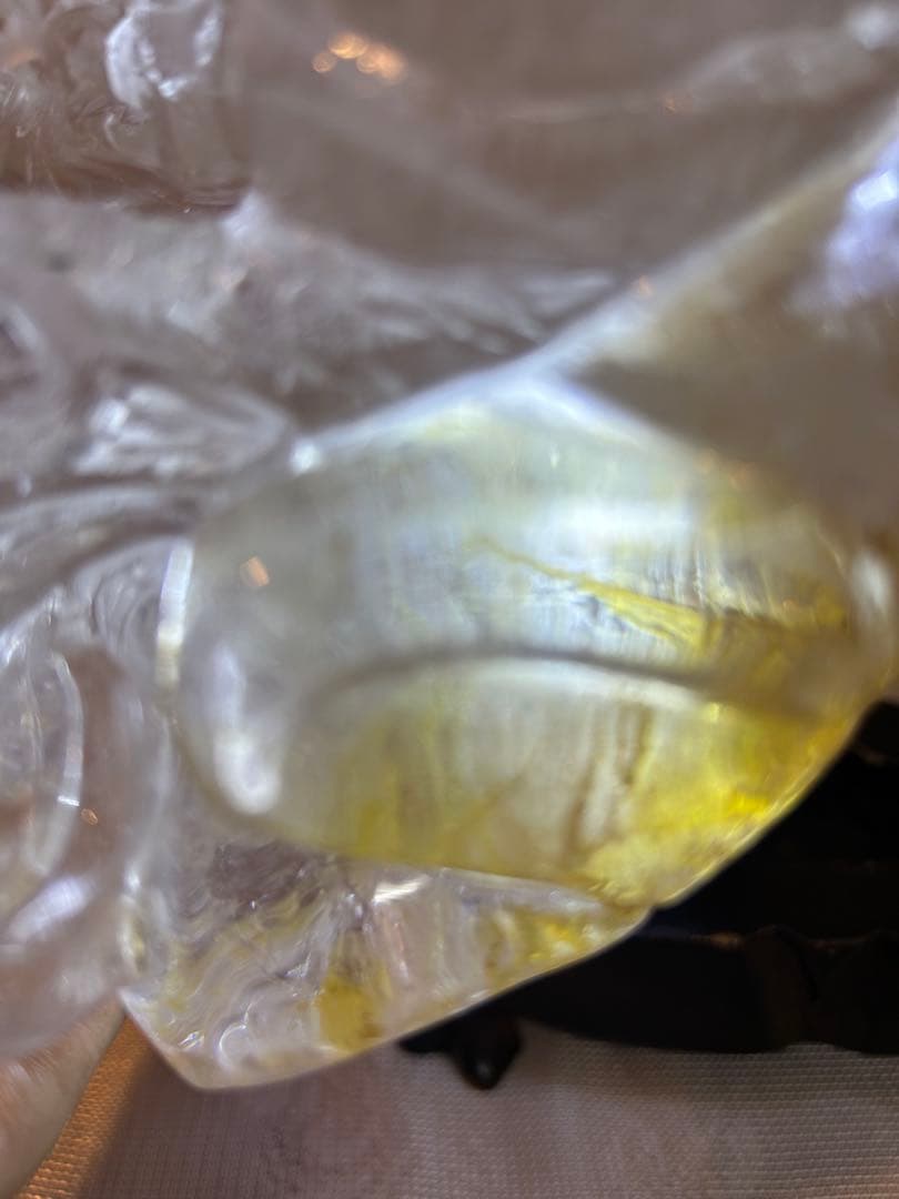 天然水晶 彫刻品 風水置物 龍と水晶球 1527g