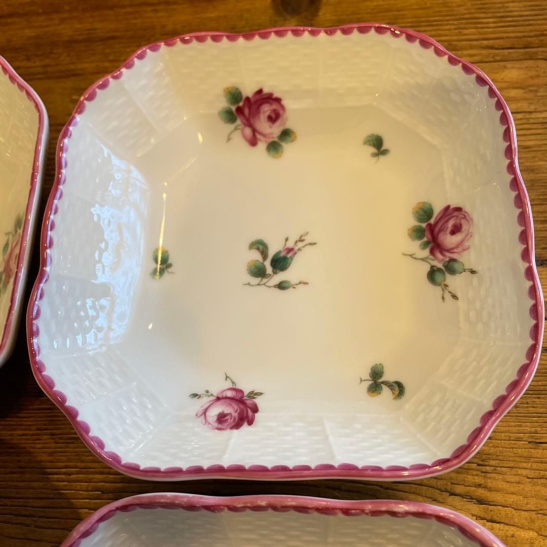 キャットマンリチャードジノリRichard Ginori バラローズ柄4枚