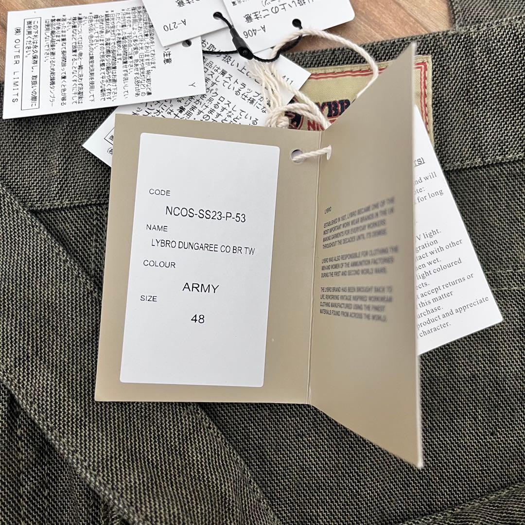 新品　ナイジェルケーボン　ライブロ　ダンガリーコットン　オーバーオール　48