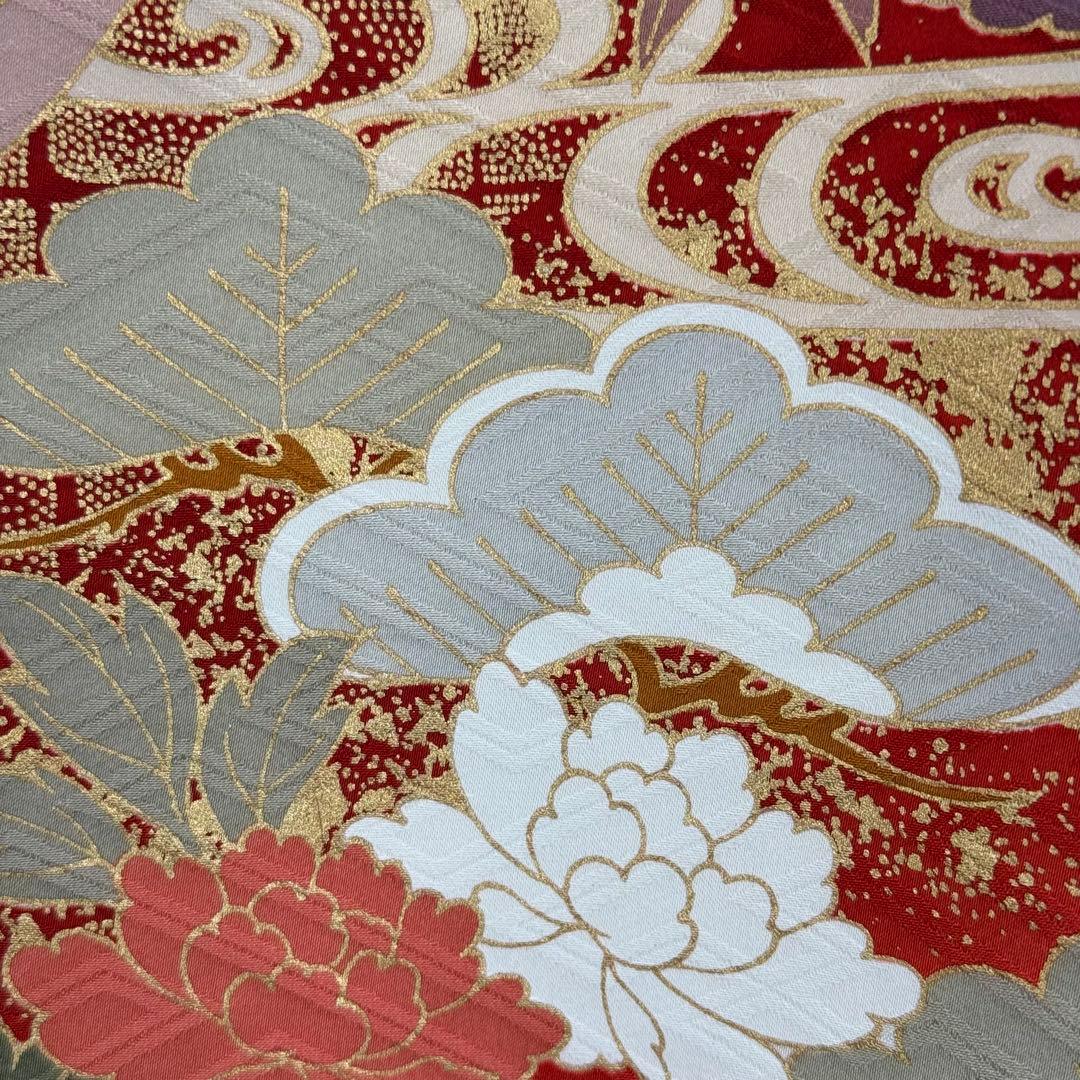 逸品 振袖7点フルセット 金駒刺繍 豪華金彩 鴛鴦　四季草花文様　成人式　結婚式