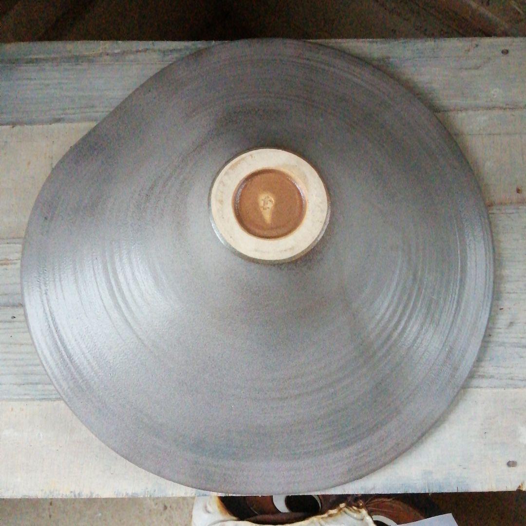 京焼　華善　鈍鉄色池坊花器　39cm