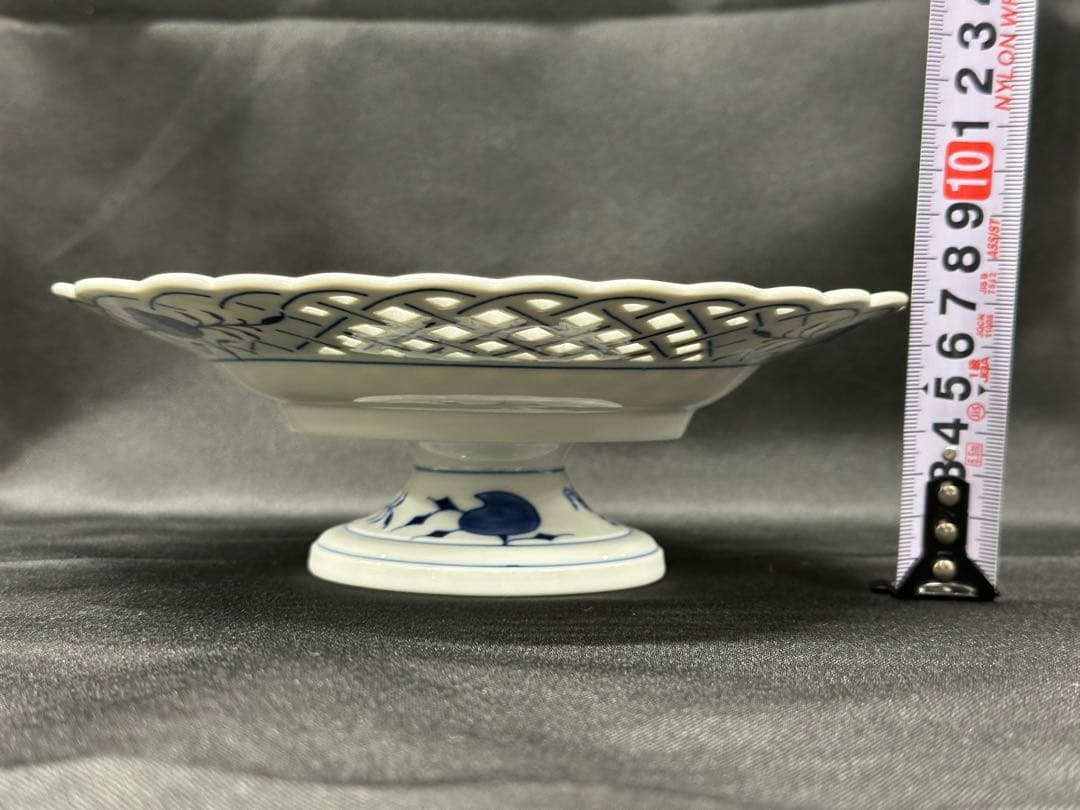 【レア】meissen マイセン　ブルーオニオン　コンポート　コンポティエ