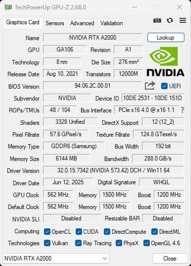 合*3様 RTX A2000 全付属品完備 【S/N:**********994