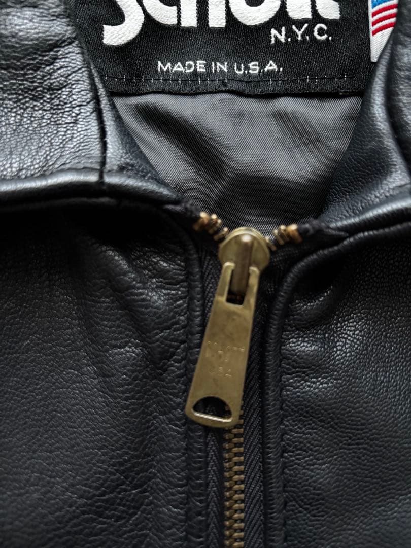 90s USA製　ショットSchott 243VW ライダース シングルベスト