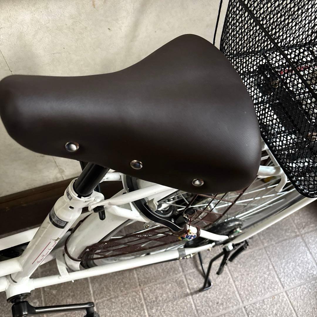 【美品】※直接引き取り 自転車 ママチャリ 前後カゴ付き ミラー付き