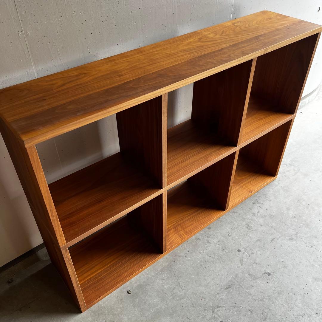 無印★スタッキングシェルフセット・３段×２列・ウォールナット材・チェスト２個付