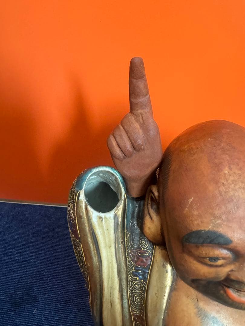 1739 九谷焼　布袋　縁起物 七福神 置物 神仏物 アンティーク 時代物