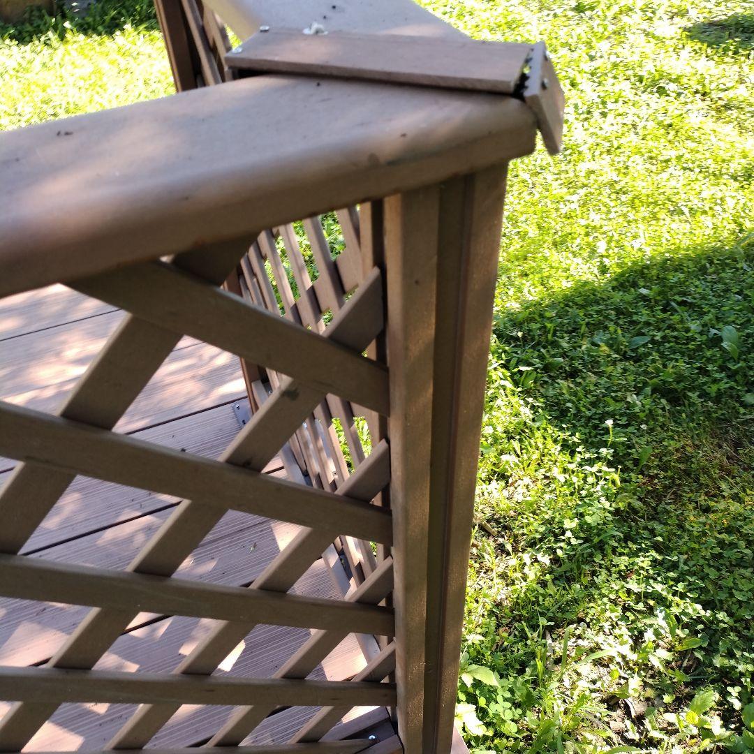 大型　ウッドデッキ　デッキ　人工木　樹脂　フェンス付き　耐久性　引き取り　岩手