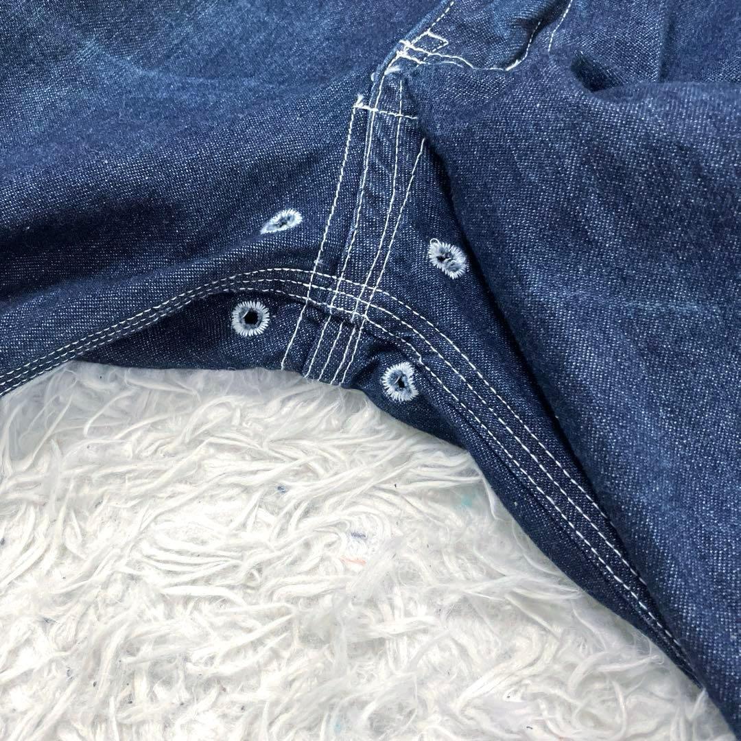 Snap-on　stp　ツナギ　デニム　機能的　ベルトループ　ダブルジップ　M