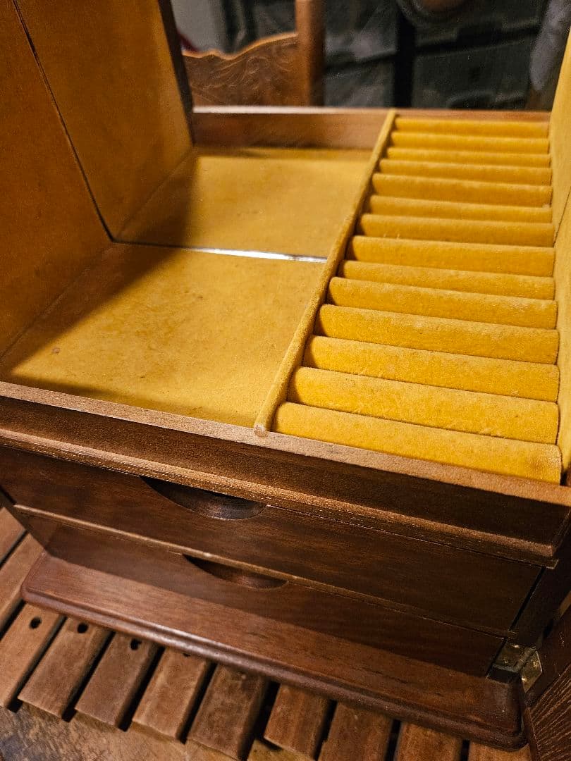 ジュエリーボックス　JPS ノベルティ　非売品　鏡　ミラー　オルゴール　昭和レト